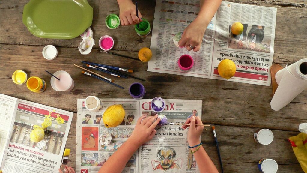 Kids Arts and Crafts Table